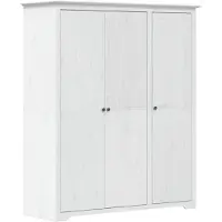 vidaXL Kledingkast BODO, wit, 146x53,5x173 cm, massief grenenhout