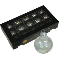 Othmar decorations Kerstballen van glas - 15x - transparant parelmoer -4 cm -milieubewust - Kerstbal