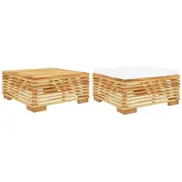 vidaXL 2-delige Loungeset massief teakhout