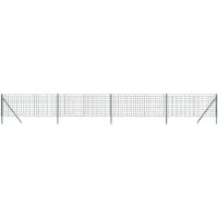 vidaXL Gaashekwerk, groen, 1x10 meter, verzinkt staal