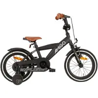 AMIGO Spiel + Freizeit GmbH Jongensfiets Explorer 14 Inch 21,5 cm Jongens Terugtraprem Zwart/Wit