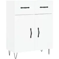 vidaXL Dressoir 69,5x34x90 cm bewerkt hout wit