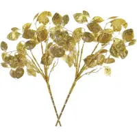 Countryfield kunsttakken/kunstbloemen - 2x - Lunaria - goud - 40 cm - kunststof