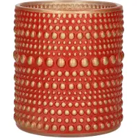 Countryfield Luxe theelichthouder - Aurora - rood/goud - D7 x H8 cm - Waxinelichtjeshouders