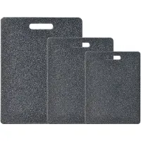 Zeller Snijplank set 3-delig - graniet look - kunststof - 36 x 27 cm - Snijplanken