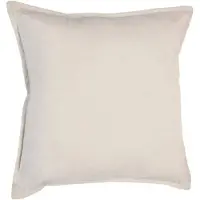Atmosphera Bank/sierkussens huiskamer Sophia - 45 x 45 cm - Ivoor wit - polyester - met rits - Sierkussens