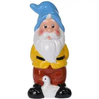 Pro Garden Tuinkabouter beeldje Egbert met een gans 20 cm - Tuinbeelden