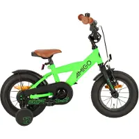 AMIGO Spiel + Freizeit GmbH Jongensfiets Explorer 12 Inch 20 cm Jongens Terugtraprem Groen/Zwart