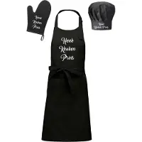 Kariban mijncadeautje - Cadeauset - Schort / koksmuts / ovenwant - Keukenprins - met voornaam