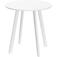HOMCOM HOMdotCOM eettafel, keukentafel, voor 2 personen, hoogglanzend oppervlak, met tafelpoten, wit, 72 x 72 x 75 cm