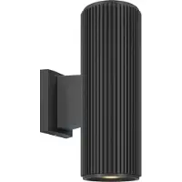 Maytoni Wandlamp buiten Rando, dimbaar, zwart, metaal, Modern, Wandlamp buiten