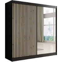 Meubella Kledingkast mat Zwart 1200x62x200 Garderobekast