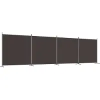 vidaXL Kamerscherm met 4 panelen 698x180 cm stof bruin