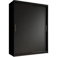 Meubella | Kledingkast mat zwart 150x62x200 schuifdeur