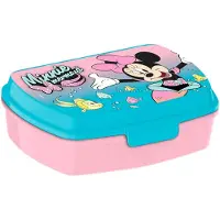 Disney Minnie MouseA broodtrommel/lunchbox voor kinderen - blauwA - kunststof - 20 x 10 cm - Lunchboxen