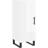 vidaXL Dressoir, hoogglanzwit, 34,5 x 34 x 90 cm, houtvezel