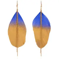LGT JWLS Veer Oorbellen met Kwastjes - Felblauw