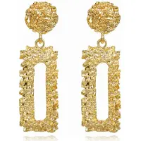 Cilla Jewels Cilla Chunky Rechthoekige Oorbellen - Goudkleurig