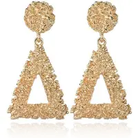 Cilla Jewels Cilla Chunky Geometrische Oorbellen Driehoek - Goudkleurig