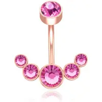 LGT JWLS Piercing in Anker vorm - Roze Kristal