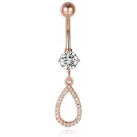 Cilla Jewels Cilla Navelpiercing met Hangertje - Druppel Rosegoudkleurig