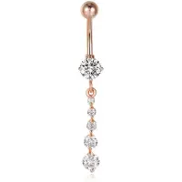 Cilla Jewels Cilla Navelpiercing van Edelstaal - Zirkonia Rosegoudkleurig