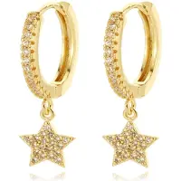 LGT JWLS Oorringen met Ster Hanger - Star Goudkleurig