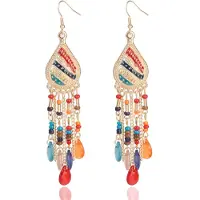 Deja Jewels Deja Druppelvormige Tassel Oorbellen - Kristal Multicolor