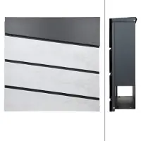 ML-Design Brievenbus Indy | metaal zwart 42.5x10x120 cm brievenbussen | NADUVI