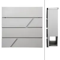 ML-Design Brievenbus Candice | ML-Design metaal grijs 37x36x11 cm brievenbussen | NADUVI