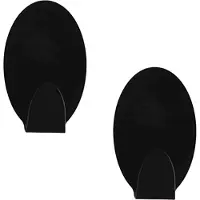 Excellent houseware Zelfklevende haakjes rvs keuken/badkamer/kleding/ophang - zwart - 12x - Handdoekhaakjes