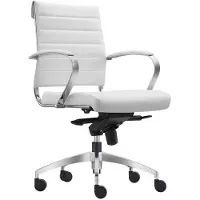 Sedero Bureaustoel Cádiz Wit - 100% leder