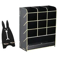 Jeemsie Bureau Organizer Hout Zwart Pennenbakje