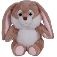 Sandy Pluche speelgoed knuffeldier Bruin konijn met flaporen van 24 cm - Knuffel bosdieren