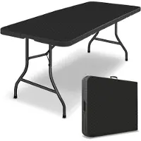 Tillvex Tillvex-buffettafel- tuintafel inklapbaar-rotanlook- 180x75 cm