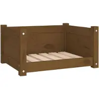 vidaXL Hondenmand 55,5x45,5x28 cm massief grenenhout honingbruin