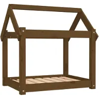 vidaXL Hondenmand 71x55x70 cm massief grenenhout honingbruin