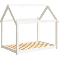 vidaXL Hondenmand 111x80x100 cm massief grenenhout wit