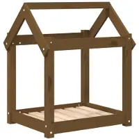 vidaXL Hondenmand 61x50x70 cm massief grenenhout honingbruin