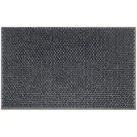 Tragar deurmat van volledig rubber met antislip 40 x 60 cm grijs