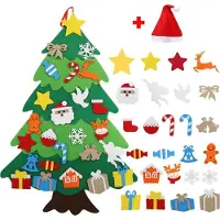Premium Commerce Vilten Kerstboom voor Kinderen - Mini Kerstboom - Kersthangers - Kinder Kerstcadeau - Kerstversiering - Kerstdecoratie