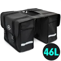 AG Fietstas 46 Liter - Dubbele Fietstas - Extra veel ruimte - Waterafstotend - Reflectoren fietstassen