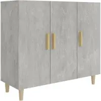 vidaXL Dressoir 90x34x80 cm bewerkt hout betongrijs