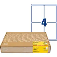 Avery Verzendetiketten, Groot verpakking 8017-300 Klevend A4 Wit 99,1 x 143,5 mm 300 Vellen à 4 Etiketten