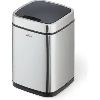 Durable 342023 342023 Afvalbak 6 RVS (b x h x d) 210 x 315 x 210 mm Zilver Met One-Touch-dekselopener 1 stuk(s)