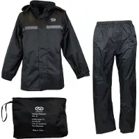 Infinity Goods Regenpak - Dames & Heren - Maat M - Waterdicht & Ademend - Reflecterend - Zwart