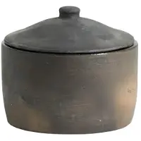 Nordal Juniper pot met deksel zwart - 9192