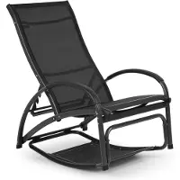 Blumfeldt Beverlywood Ligstoel Schommelstoel (Frame van aluminium, 4-voudig verstelbare rugleuning, Materiaal: 70% PVC en 30% polyester Comfort Mesh, Roestvrijstalen schroeven) grafietgrijs