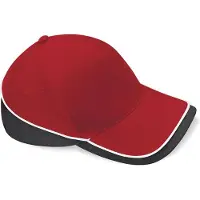 Beechfield Competition Cap Classic Red/Black/White