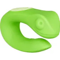 EIS , paarvibrator "Gecko", partnervibrator met 10 vibratieprogramma's, 2 krachtige motoren met accutechnologie, waterdicht